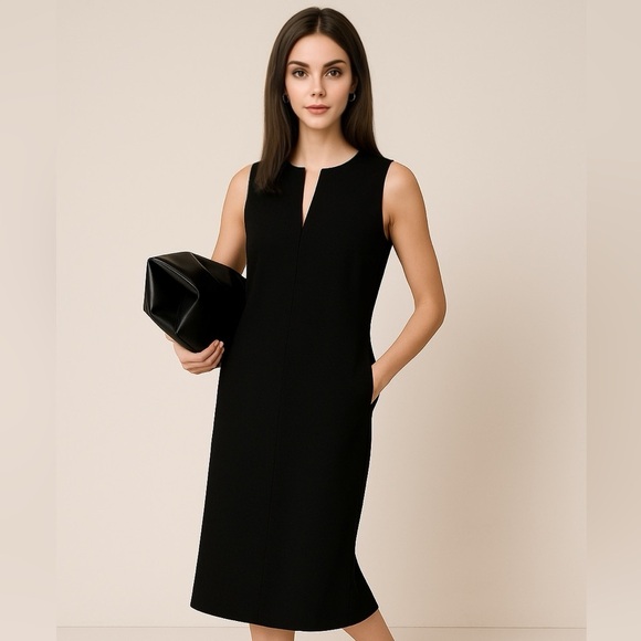 NWT! BANANA REPUBLIC EVERYWHERE PONTE COLUMN MIDI DRESS⭐️ 🧡 - Picture 2 of 10